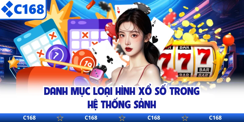 Danh mục loại hình xổ số trong hệ thống sảnh 